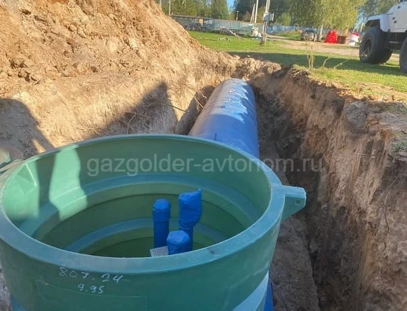 Монтаж подземного газгольдера в Щелково в котлован