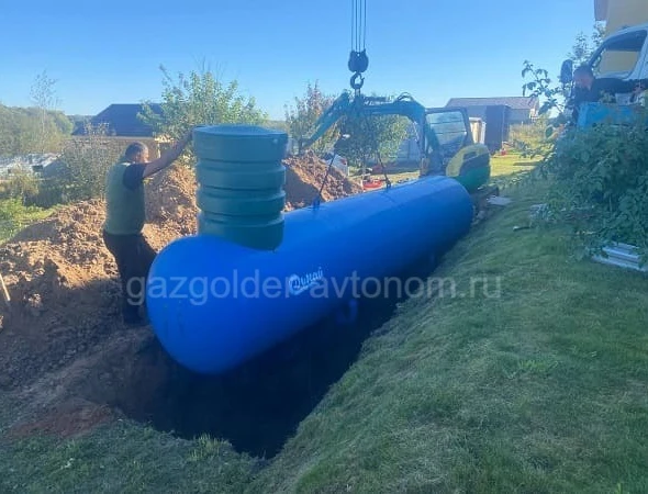 Установка подземного газгольдера Медведь для дома в Щелково